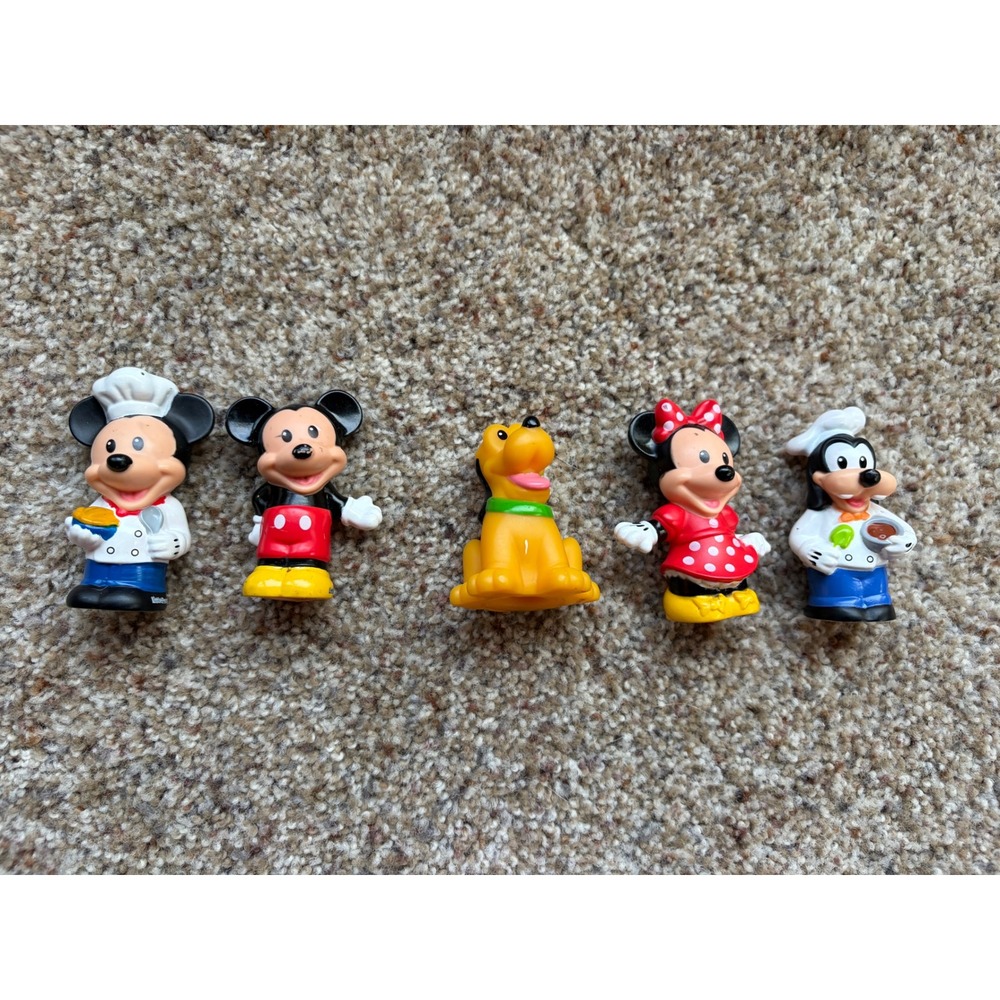 Fisher Price Little People Disney Mickey Minnie Pluto Goofy Figures Set of 5